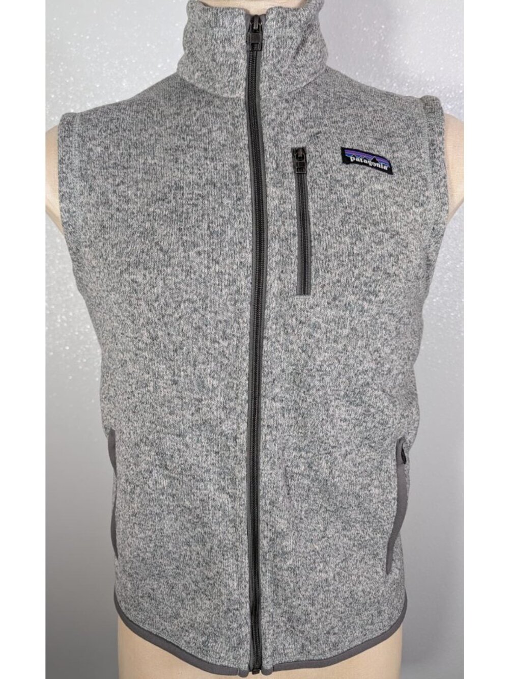 Patagonia Men's Better Sweater Vest Recycled Gray Full-Zip Regular Size Small